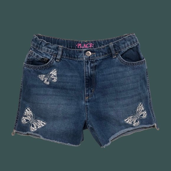 Children's Place, Shortie Denim Shorts, Age 10-12, Youth - Picture 1 of 6